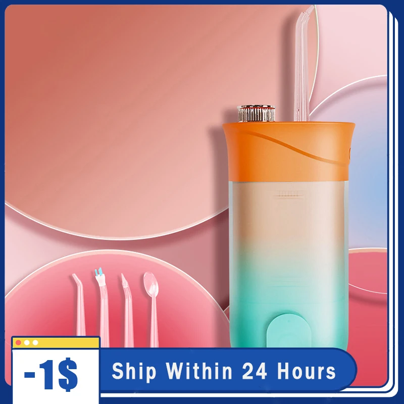 

Fashion DentaI Irrigator Calculus Removal Oral Portable Water Flosser USB Teeth Whitening Dental Bleaching Oral Tooth Cleaner