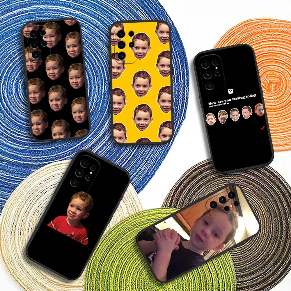 Meme Gavin Thomas Funny Kid Phone Case For Samsung Galaxy A54 A71 A72 A73 S22 S23 Ultra Black Soft Silicone Cover