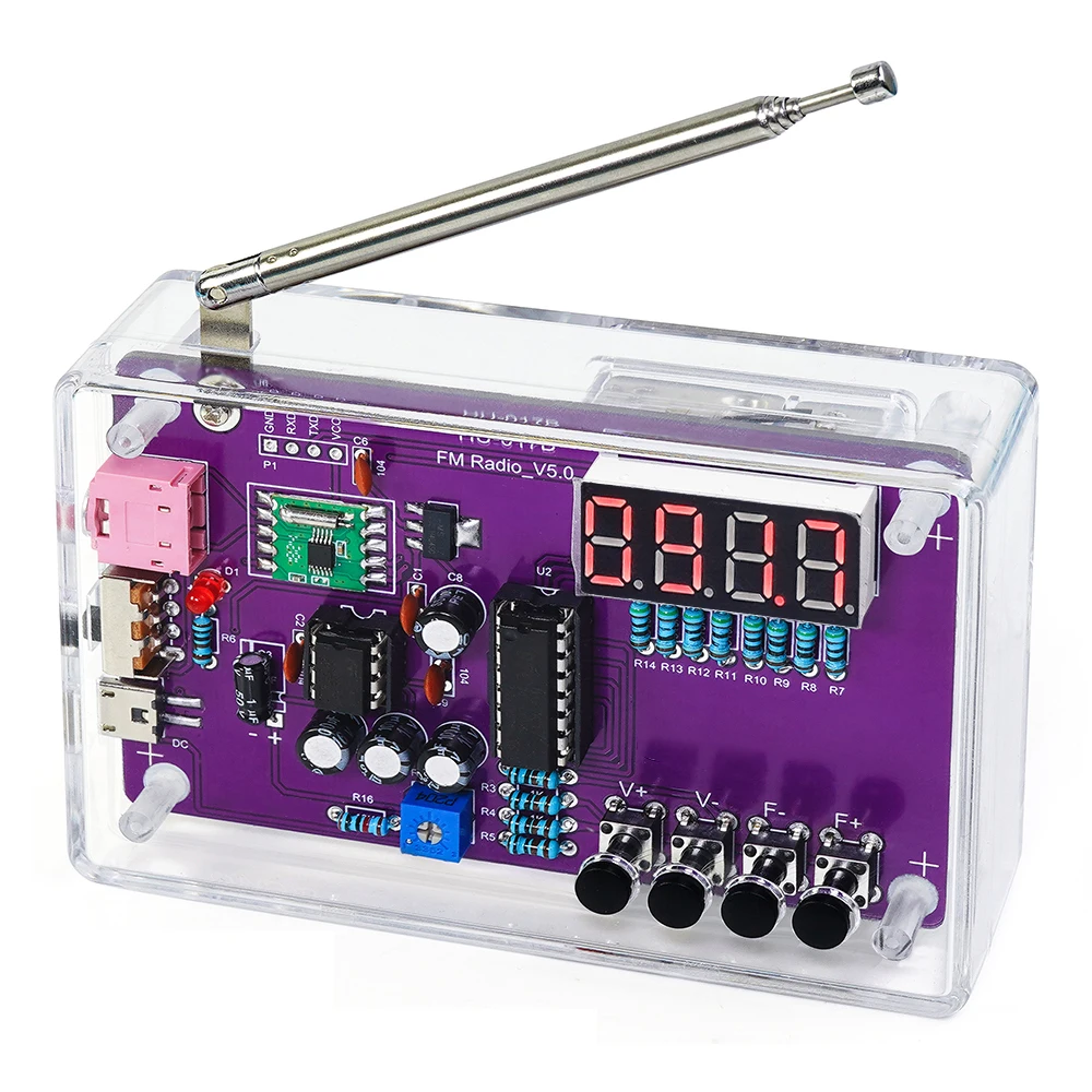 Модернизированное FM-радио RDA5807 набор сделай сам электронный регулируемый