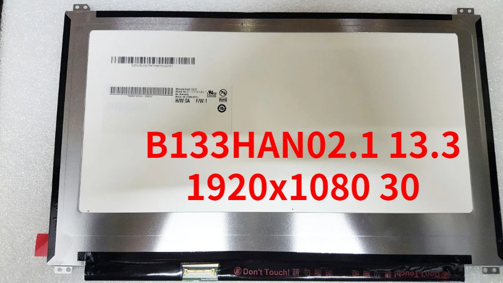 

B133HAN02.1 13,3 "Матрица ноутбука светодиодный ЖК-экран FHD 1920x1080 30 Pin EDP панель Замена