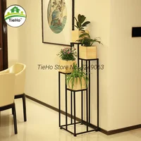 Nordic Iron Floor Plant Rack Multi-layer Flower Stand Simple Hanging Orchid Flower Pot Living Room Balcony Flower Sheves Indoor