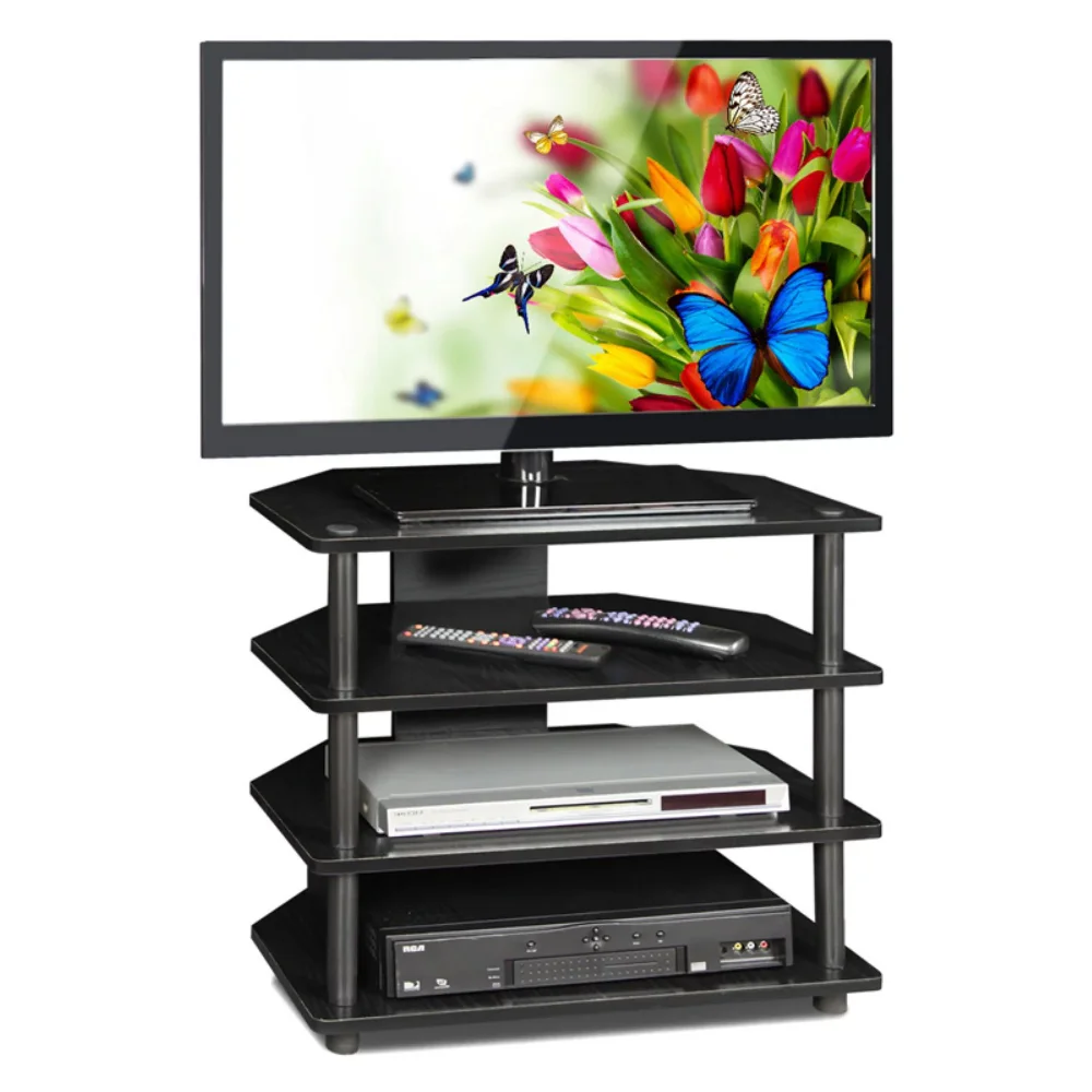 

Furinno Turn-N-Tube Easy Assembly 4-Tier Petite TV Stand