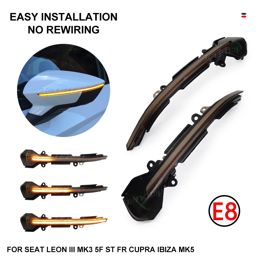 2 шт. для Seat Leon III MK3 5F ST FR Cupra Ibiza MK5 V KJ1 Arona KJ7 Янтарная последовательная вспышка