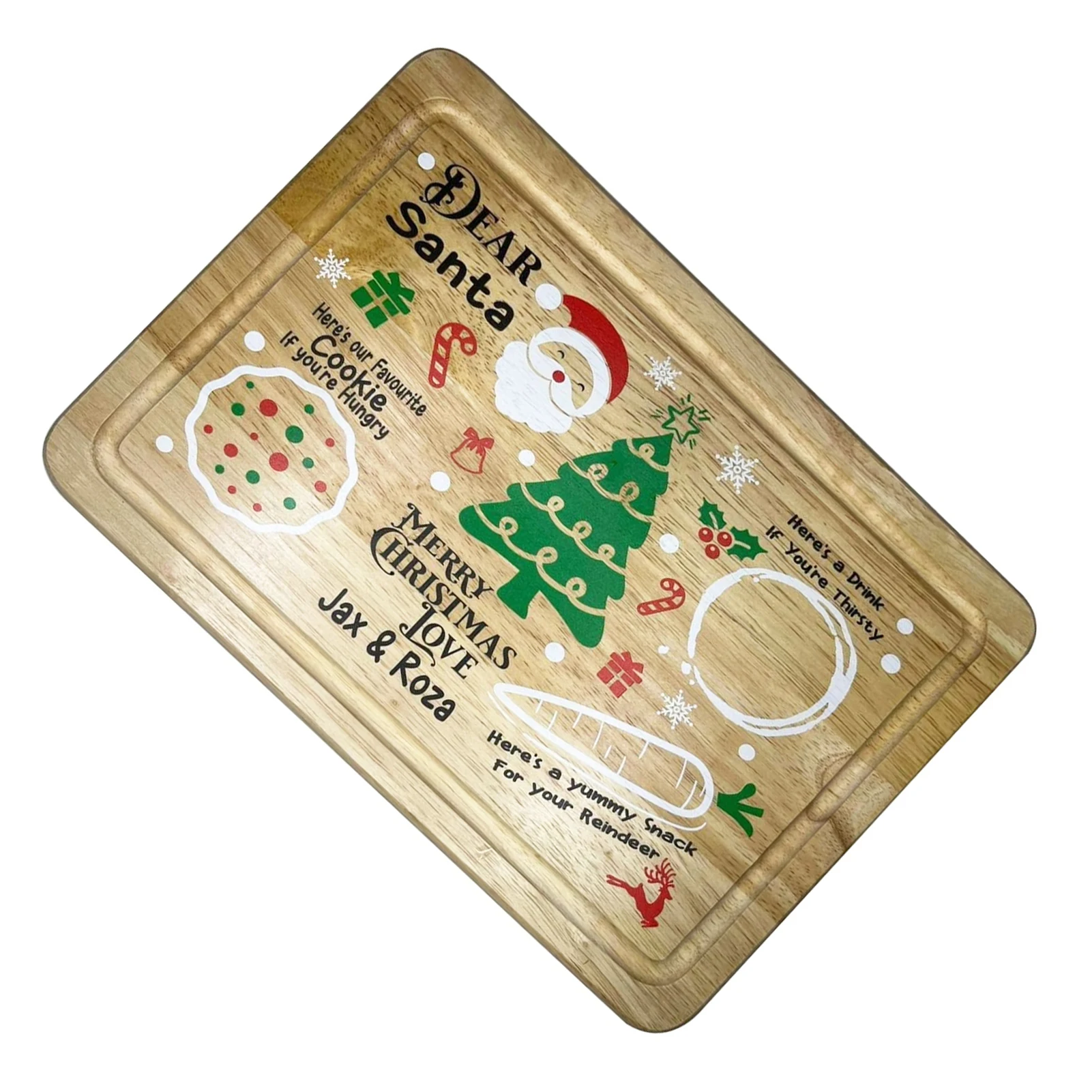 

Wooden Serving Decorative Tray Farmhouse Mordern Serving Board for Home Christmas Table Board