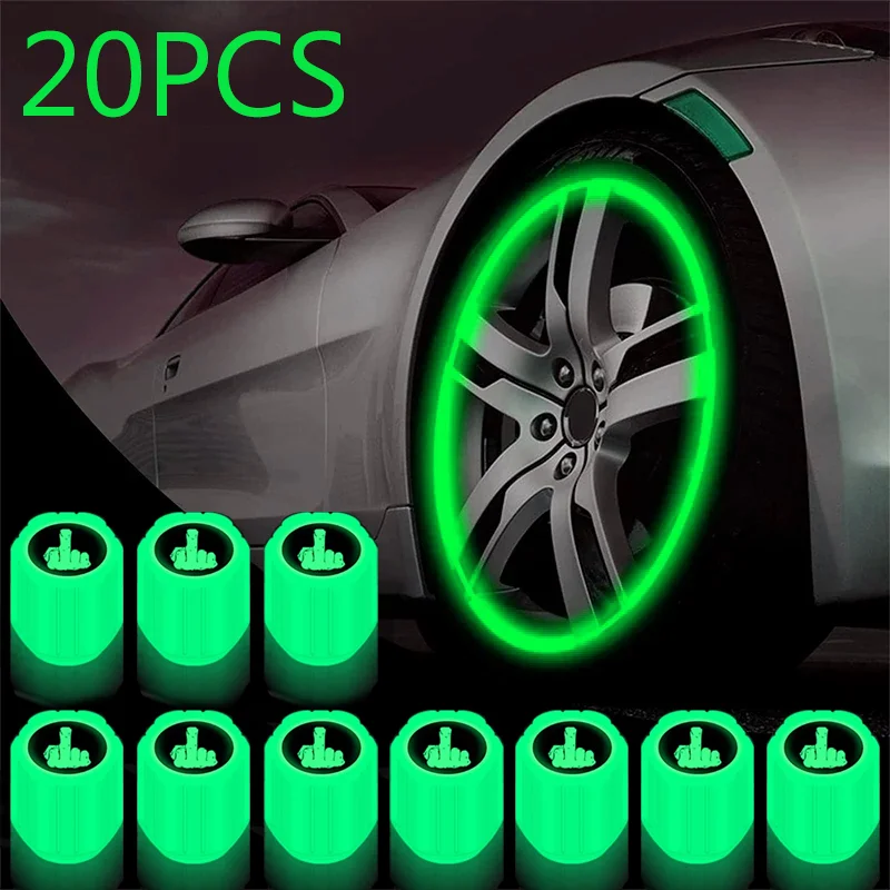 

Car Luminous Tire Valve Caps with Logo Night Wheel Hub Glowing Decor Cap Tyre Nozzles Dustproof Cover Tyre Accessories