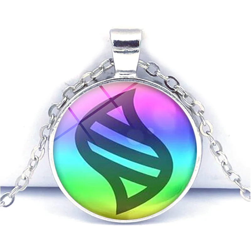 Аниме Мега камень тыкать Ожерелье Стеклянный купольный кабошон ювелирные