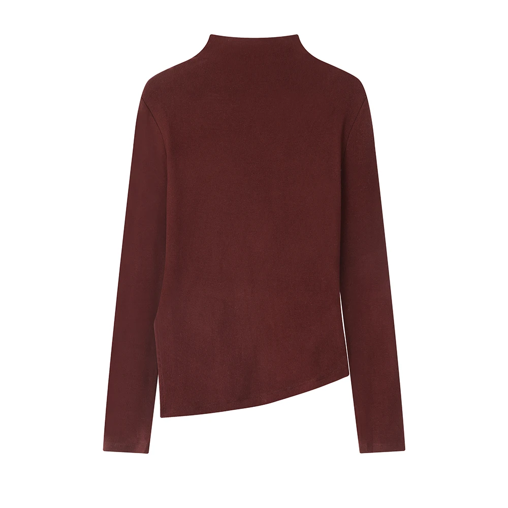 Xinmonlee Ankela Красная высококачественная зимняя базовая рубашка Элегантная