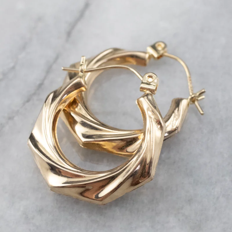 

New Gold Color Twisted Pattern Hoop Earrings for Women Bridal Wedding Dangle Earring Valentines Day Gift designer jewelry mujer