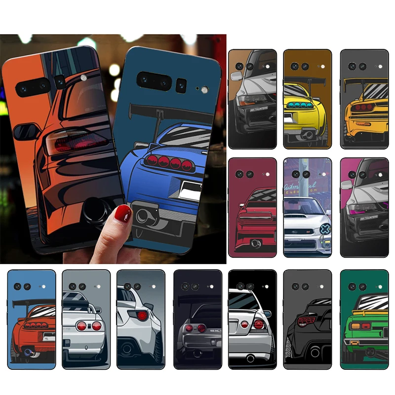 

JDM Sports Car Phone Case for Google Pixel 7 Pro 7 6A 6 Pro 5A 4A 3A Pixel 4 XL Pixel 5 6 4 3 XL 3A XL 2 XL Funda