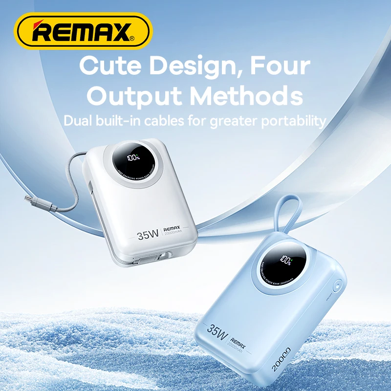 REMAX 35 Вт 20000 мАч Power Bank для MacBook iPhone 15 Pro MAX 14 13 12 11 iPad Mini Powerbank Быстрая зарядка Зарядное