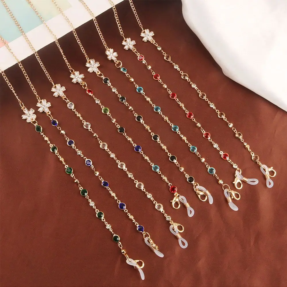 

Metal Flower Sunglasses Glasses Chain Women Long Chain For Eyeglasses Chain Cord Holder Rope Neck Strap Lanyard
