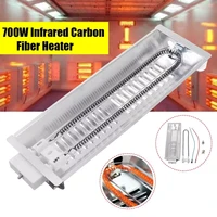 700w 220v far infrared double carbon fiber heater radiant wave paint curing heating lamp aluminium alloy for baking oven