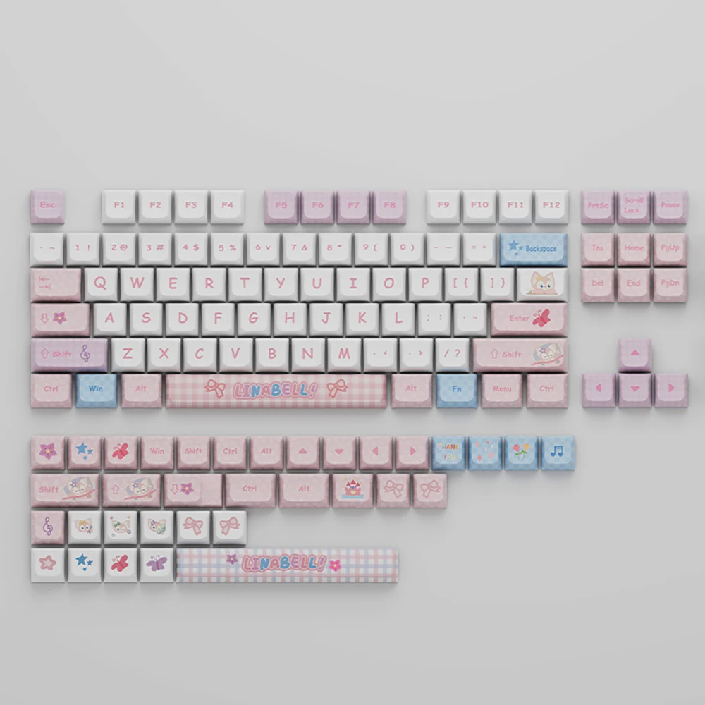 Linna Fox Subject Cap Cute Personality Half-five-sided XDA High Mechanical Keyboard PBT Thermal Sublimation Customization