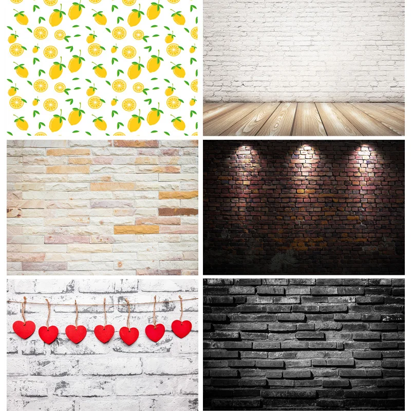 

Vinyl Custom Vintage Brick Wall Wooden Floor Photography Backdrops Graffiti Photo Background Studio Prop 17056 TW-10