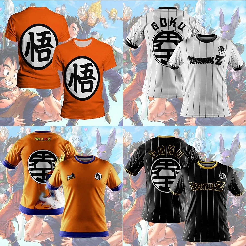 

2023 Cosplay Dragon Ball T-shirt Cartoon Harajuku Tshirt Men's Fashion Casual 3d Printing Goku Anime Children's Short Sleeve Top