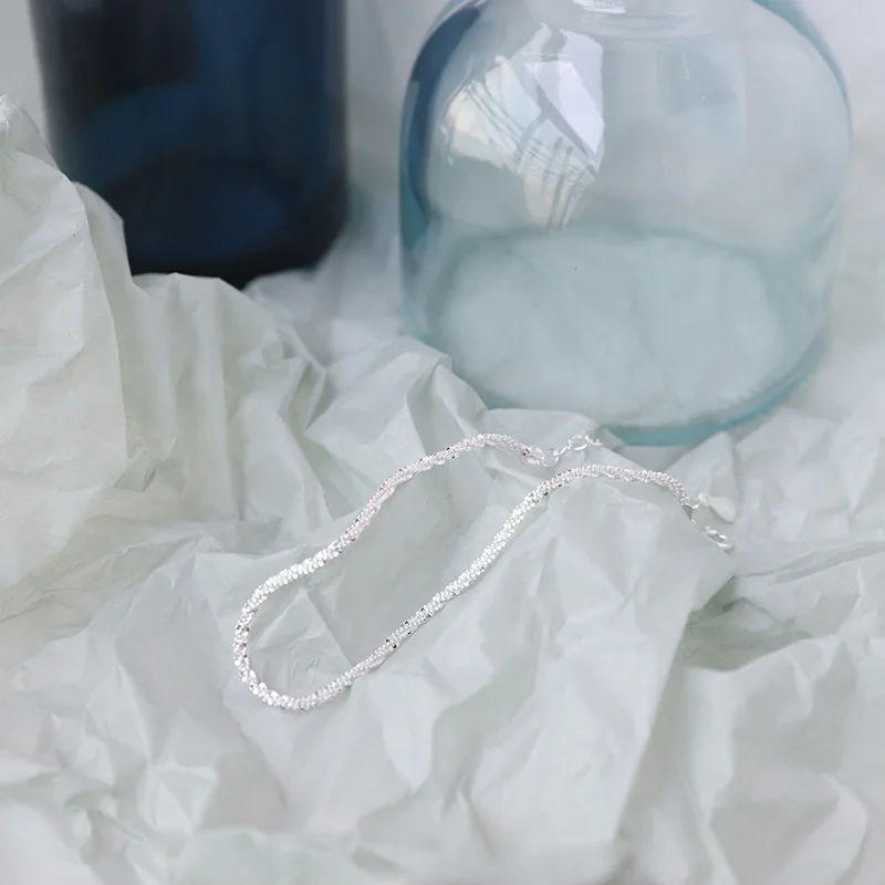 

Pulsera ajustable de Gypsophila para mujer, brazalete de Plata de Ley 925, joyería fina de moda, regalo de fiesta de boda