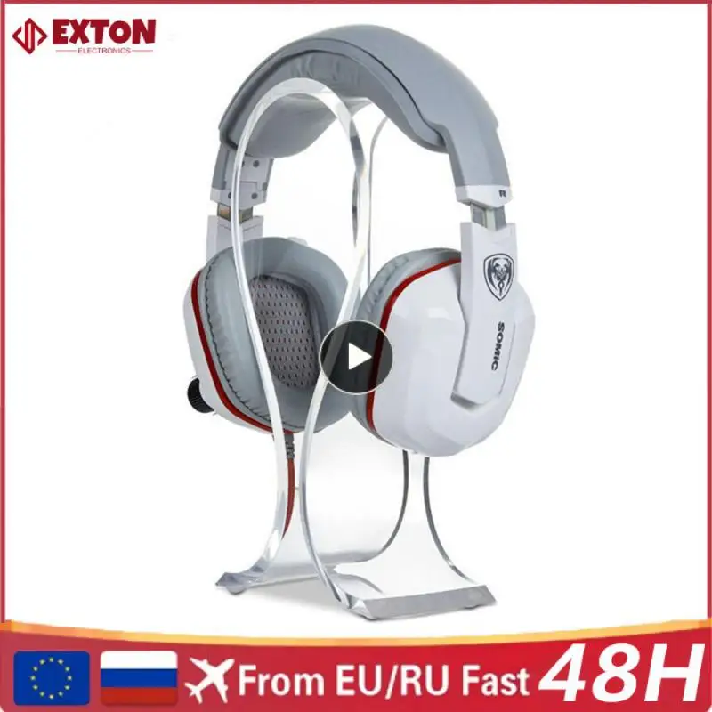 

Universal Acrylic Headphone Headset Display Stand Rack Hanger Holder Clear Earphone desk Shelf Bracket
