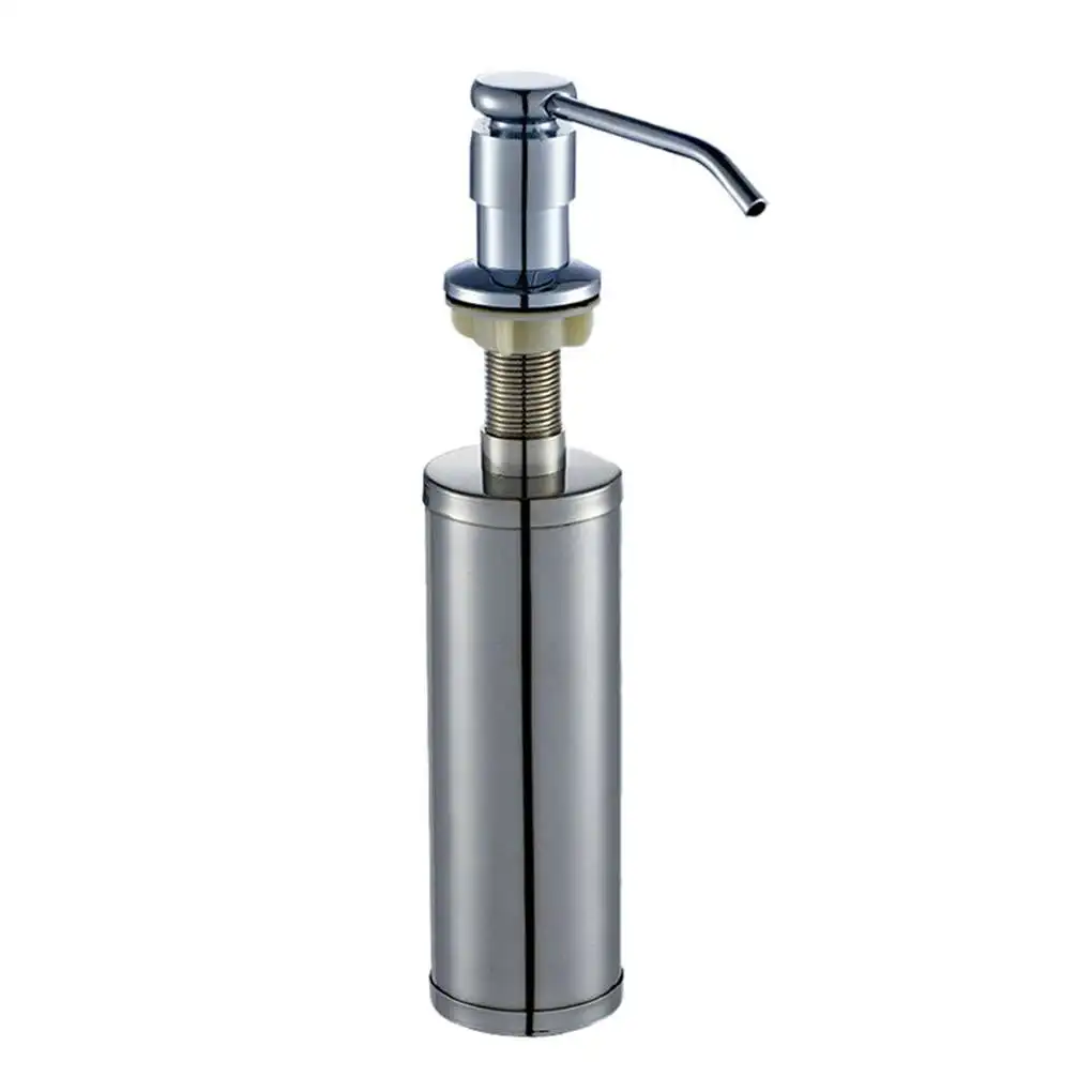 

Kitchen Sink Detergent Bottle Stainless Steel Kitchen Soap Dispenser Dish Lotion Bottle Container