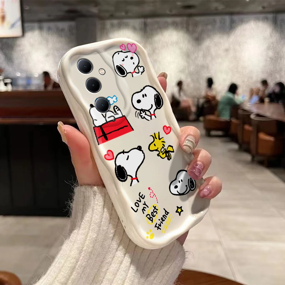 Милый чехол в стиле аниме с объемными волнами для OPPO Realme 12 11 10 9 8 7 7i 6 5 Pro Plus C67 C55 C31 C35