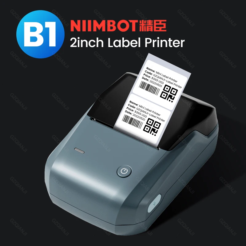 Принтер Niimbot B1 для печати этикеток на кабелях портативный аппарат ценник