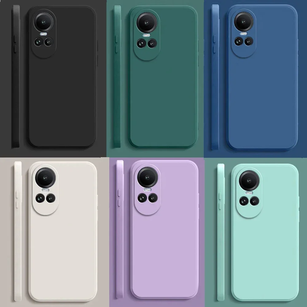 Фото Сплошной цвет, ультратонкий матовый чехол для телефона для OPPO Reno 10 Pro 5G, силиконовый мягкий чехол из ТПУ №1