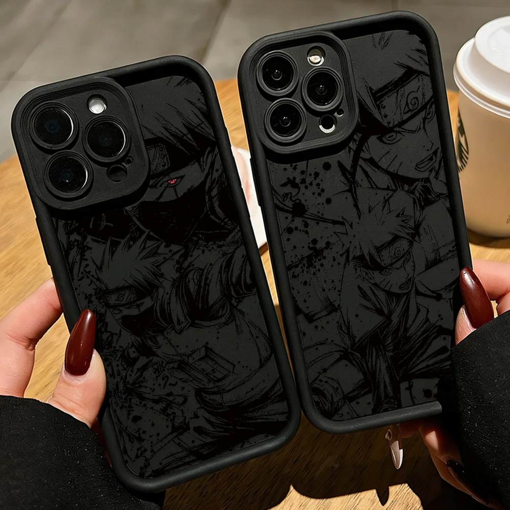Фото Чехол для телефона с рисунком Наруто в стиле тушевой живописи для Xiaomi Mi 15T 17 15 14 13 14T Lite Poco M7 F7 M6 X7 X6 F4 F5 X5 C40 Pro Ultra 4G 5G №1