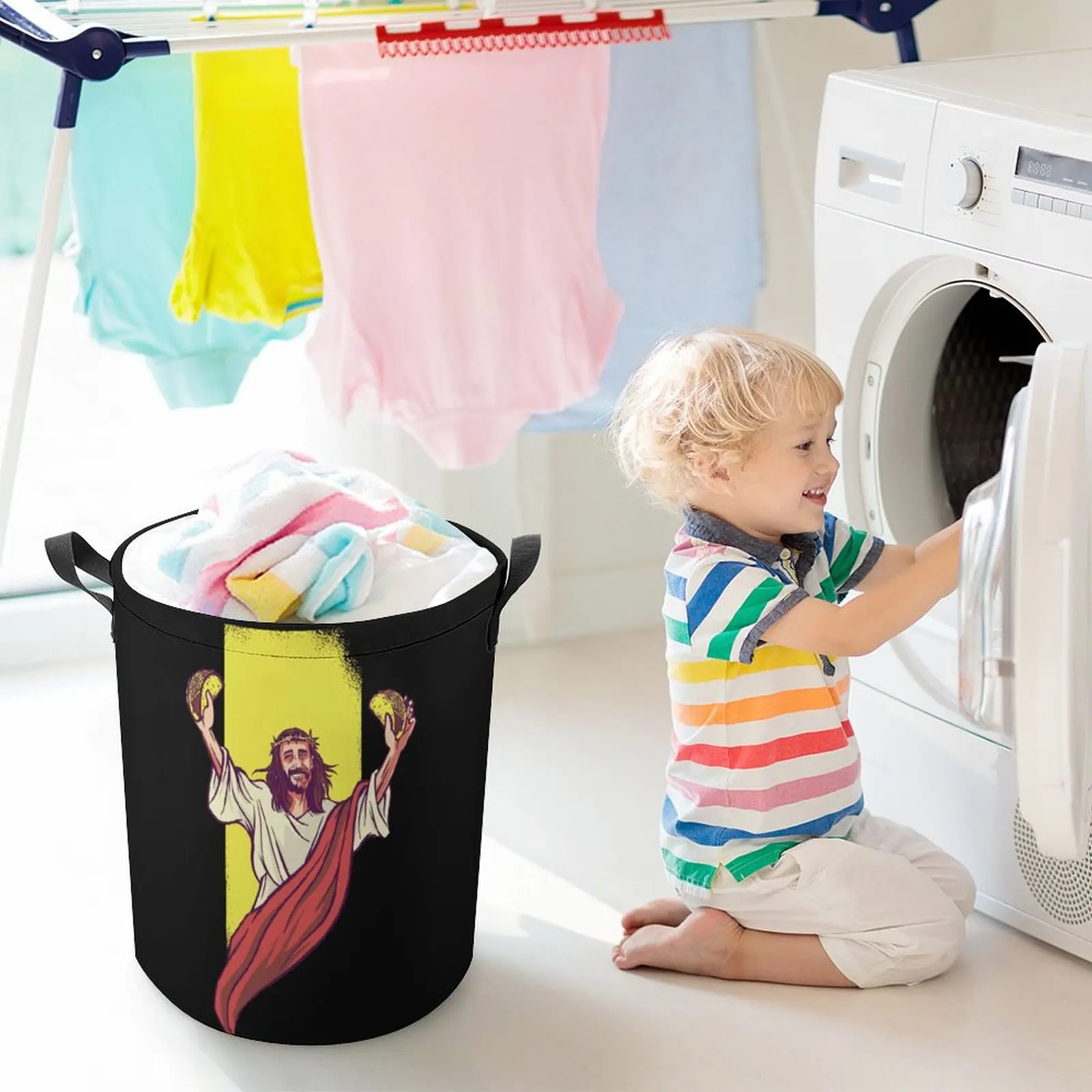 Корзина для белья унисекс Taco с изображением Иисуса