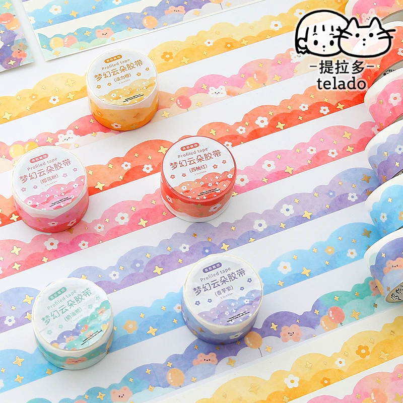 

Creative Washi Tape Dream Cloud Series Cute Basic Landscaping Handbook Material Diary Scrapbook Decorative Stickers Stationery