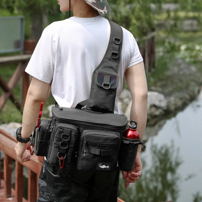 Lure bag new multi-functional fishing bag travel outdoor sports one-shoulder cross-body Lure belt bag men