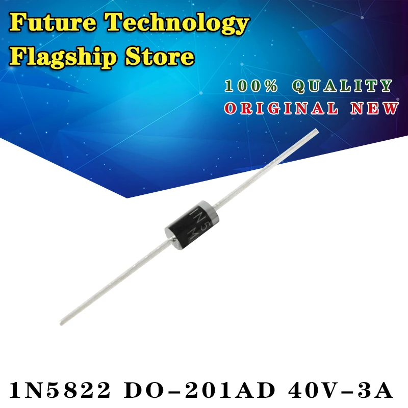 

Diodo Schottky 1N5822 DO-27 IN5822, 3A, 40V, agujero pasante, 20 unids/lote