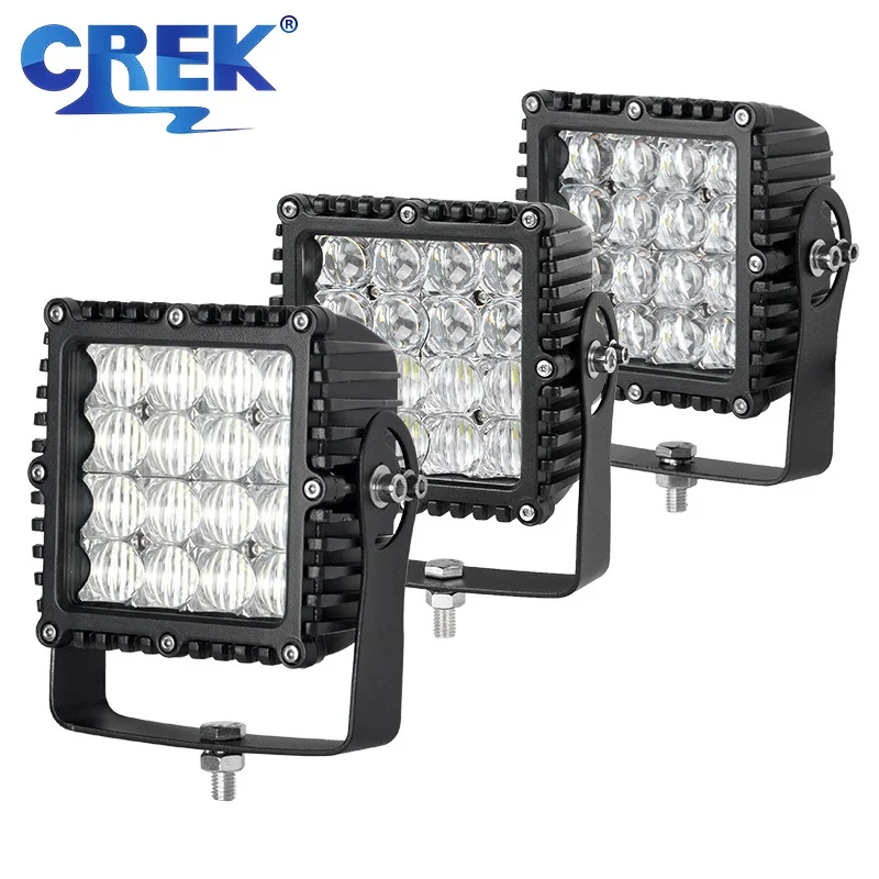 

CREK 4x4 LED Headlight 6 Inch Square Spot Flood Work Light for Car Boat Truck Offroad Niva Lada Ford ATV Defender Tractor SUV RV