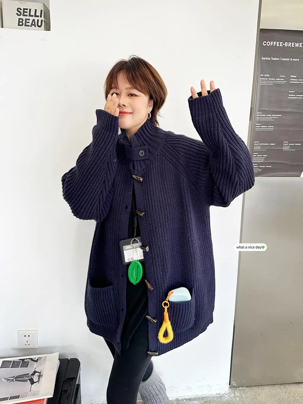 Стрижка в форме мисс гриба осень 2023 новинка корейский универсальный свитер стиле