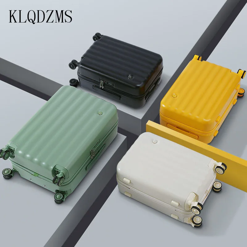 KLQDZMS Luggage Sashion Portable New Suitcase Female PC Scratch-resistant Trolley Case Universal Wheel Registration Password Box