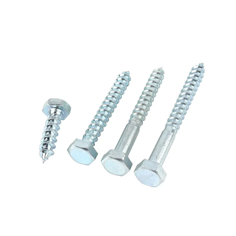 1 ~ 2 шт. внешний шестигранный винт по дереву M6 M8 M10 M12 синие цинк углеродистая сталь