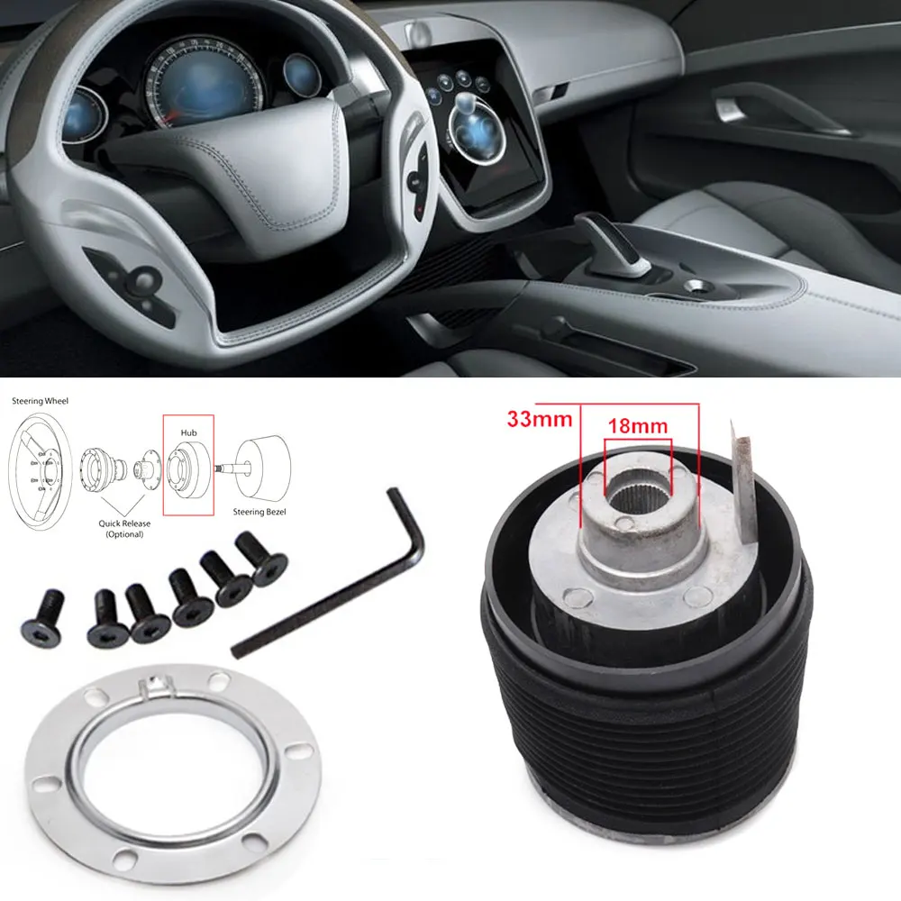 

Car Steering Wheel Hub Quick Release Adapter Kit For PEUGEOT 106 306 Universal HUB-P106 Steering Wheel Boss Kit