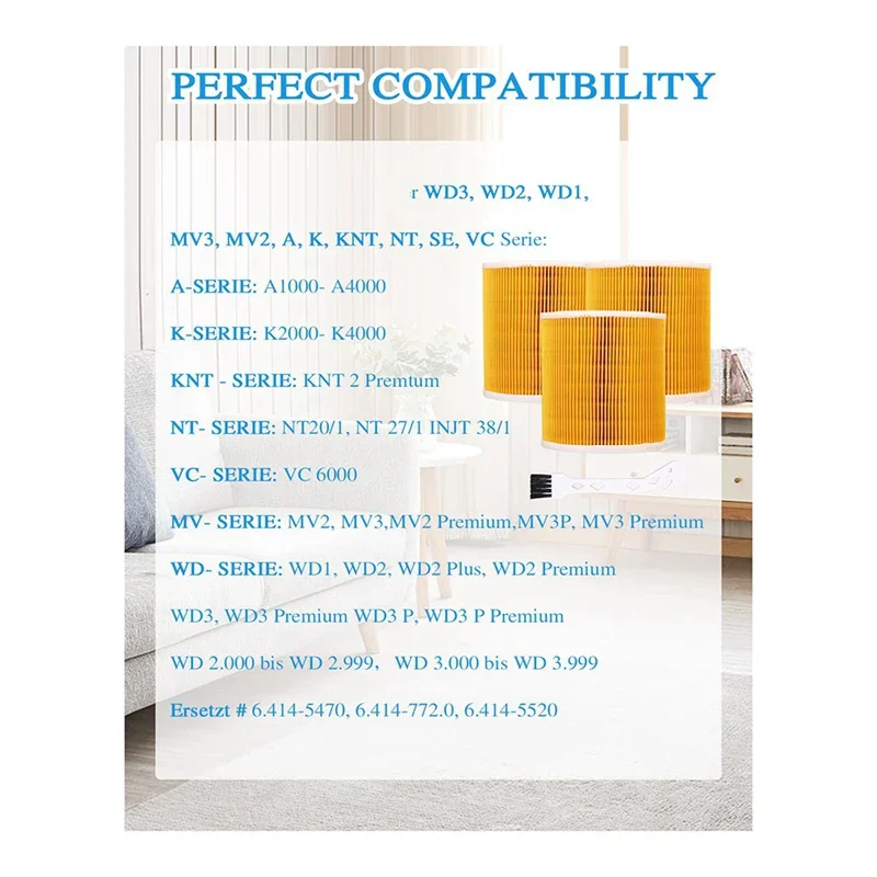 Картридж для пылесоса Karcher WD3 Premium WD2 WD1 MV3 MV2 WD 3 P шт.