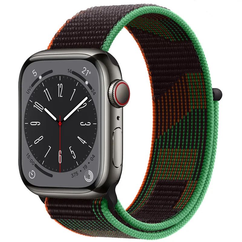 

Nylon Strap For Apple Watch Band 44mm 41mm 45mm 40mm 49mm 42mm 38mm 45 mm Bracelet Correa iwatch Series 7 se 6 5 3 Ultra 8 Bands