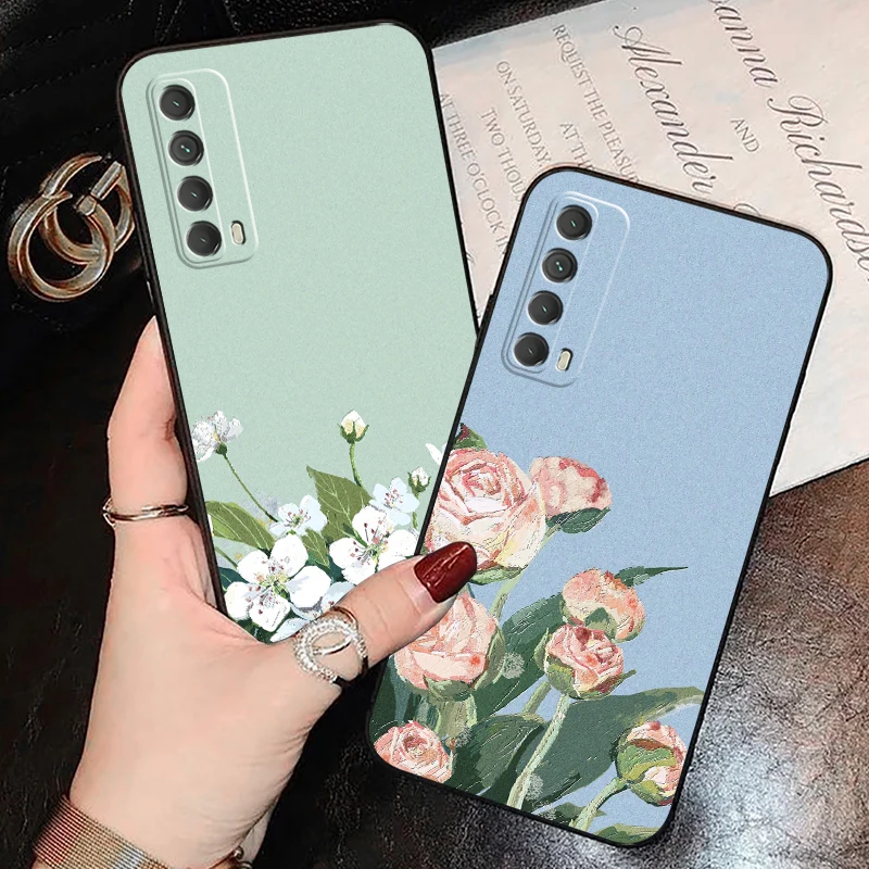 

Watercolor Painting Flowers And Plants Phone Case For Huawei P Smart Z 2019 2020 2021 P40 P30 P20 P10 Lite 5G Funda Carcasa