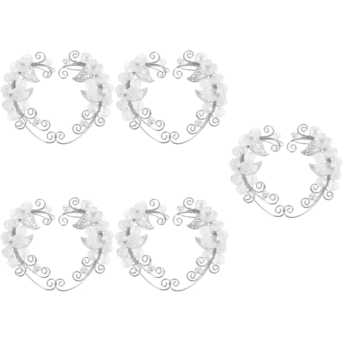 

Женские серьги-клипсы с жемчугом, 5 пар