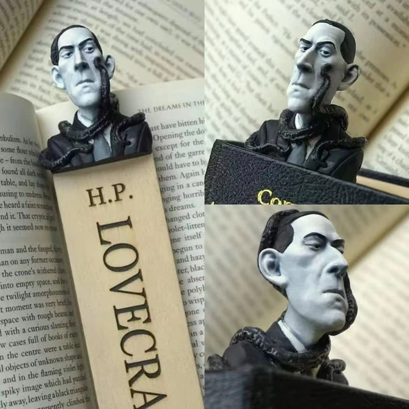 

H. P. Lovecraft Cthulhu Horror Bookmarks for Fans of Horror Novels Horror Bookmarks resin embellishments Crafts Gift Resin Craft