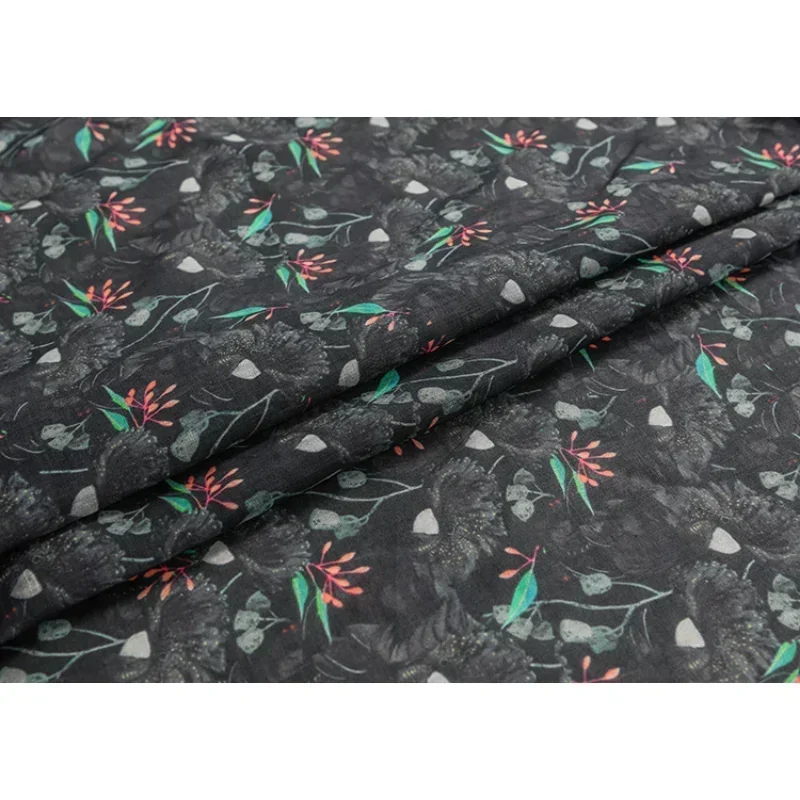 50X140 см черное высокое качество натуральное льняное платье из рами летняя ткань