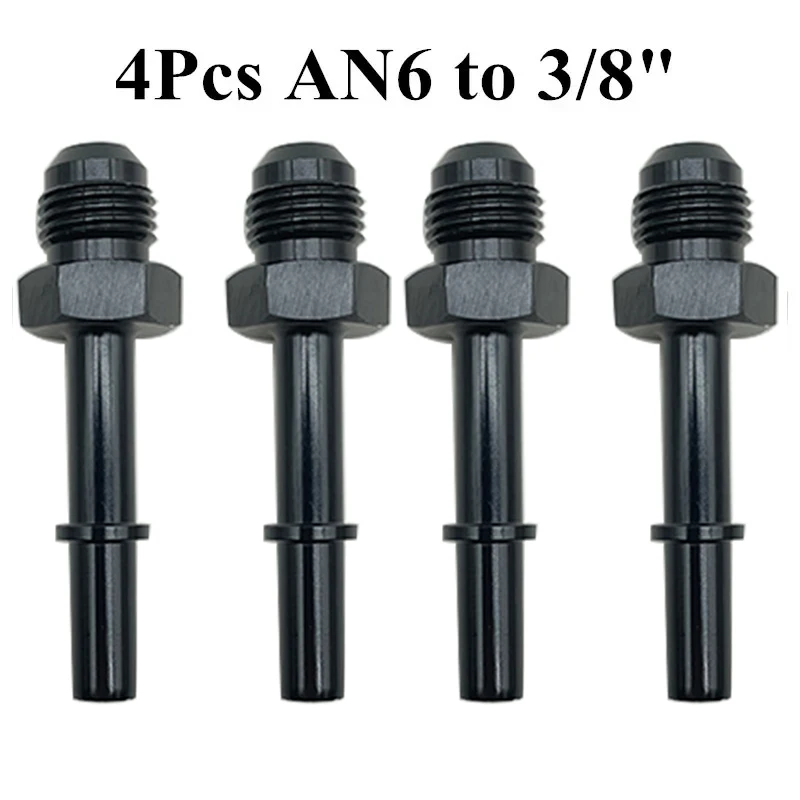 

1x/4x быстроразъемное соединение 6AN/8AN AN6/AN8 AN-6/AN-8 «папа» на 3/8 "5/16" быстроразъемное штекер, нажимной фитинг EFI, топливный адаптер, алюминий