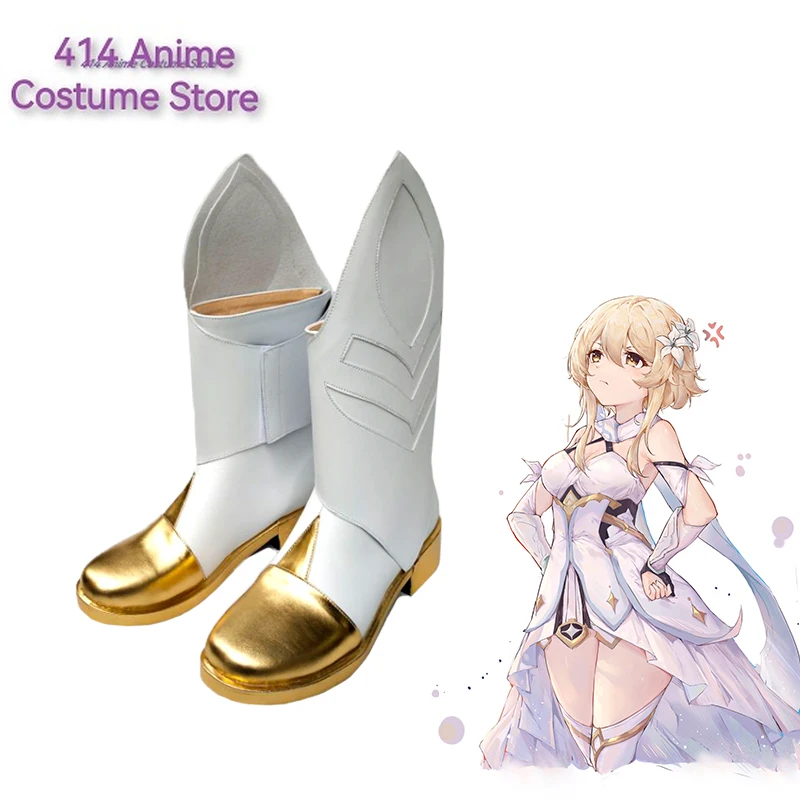 Genshin Impact Косплей Костюм Путешественник Lumine Обувь для косплея Женщины Мужчины