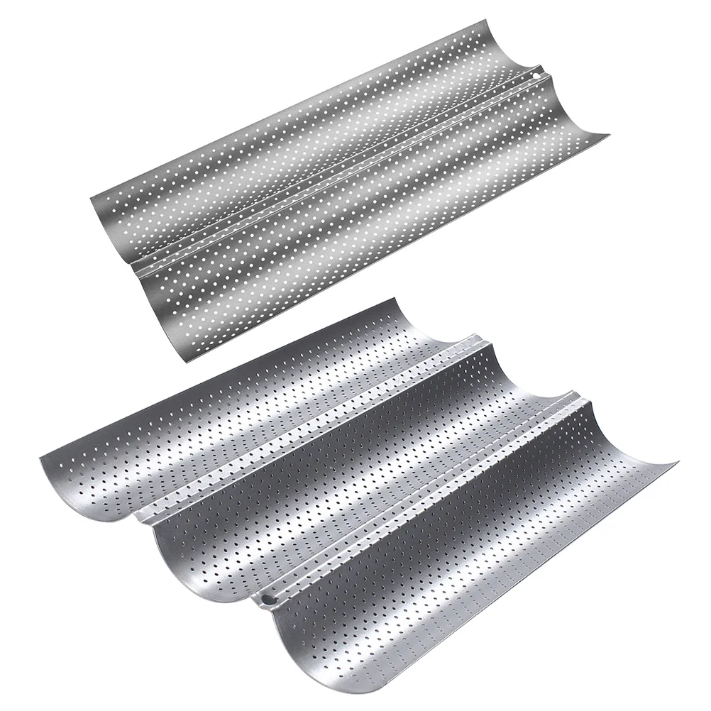 

2 Pcs Panetones Italianos Stainless Steel Baking Rolls Loaf Molds Non Stick Hotdog Buns Tools Wavy