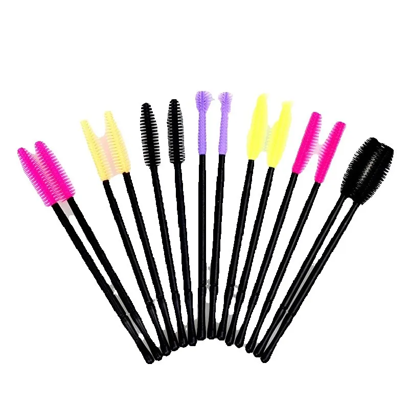 50 Pcs/Pack Silicone Disposable Eyelash Brush Mascara Wands Eye Lashes Extension Tool Professional Beauty Makeup Tool for FADVAN