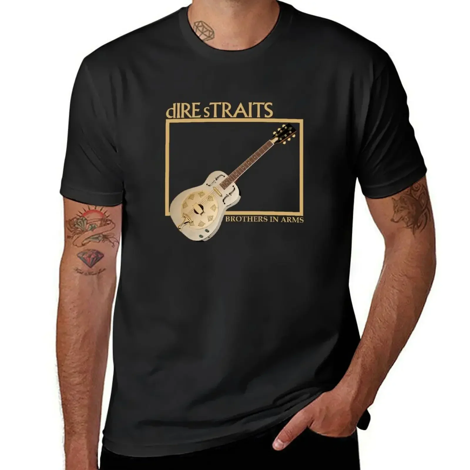 Dire Straits - Guitar T-Shirt animal prinfor boys quick-drying tees kawaii clothes plain white t shirts men