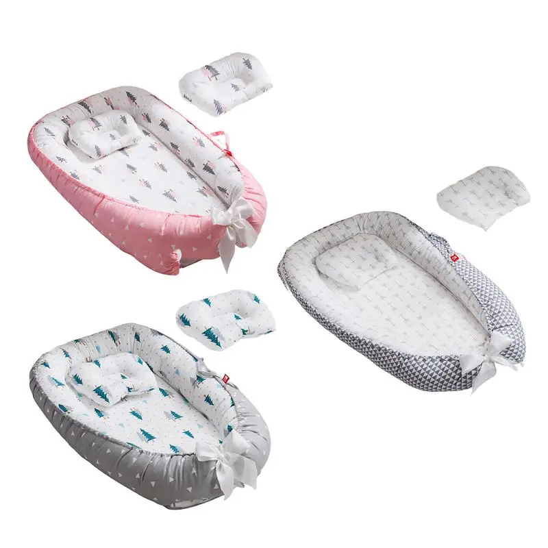 

Мягкая детская кроватка-гнездо, Портативный Регулируемый манеж для мальчиков и девочек, детская кроватка, колыбель для малышей, бампер для новорожденных