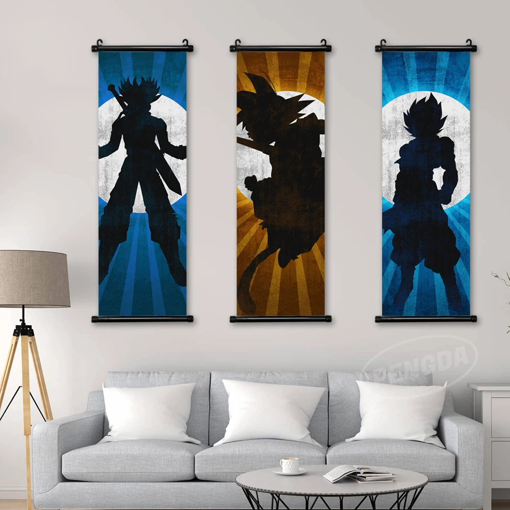 

Настенное искусство, аниме, холст, изображения убийц демонов, картина камадо танджиро, Rengoku Kyoujurou, печать, постер, Висячие свитки, домашний де...