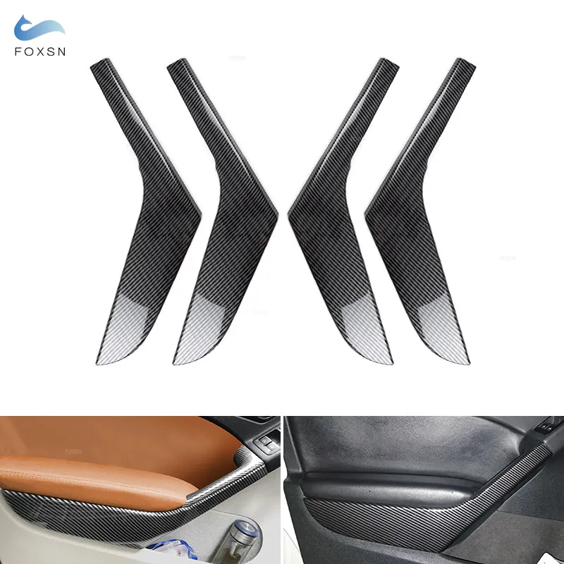 Автомобильный Стайлинг ABS текстура углеродного волокна внутренний дверной