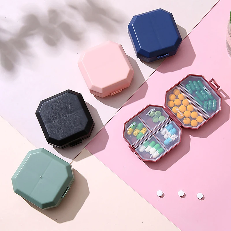 

6 Grid Travel Pill Organizer Moisture Proof Pill Box For Pocket Purse Daily Pill Case Portable Medicine Vitamin Holder Container